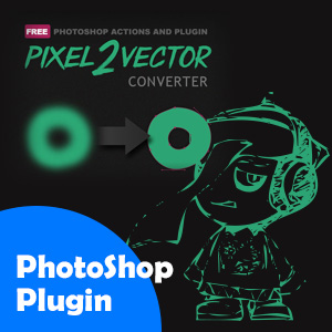 ピクセルイメージを簡単にベクターアート化するPhotoShopプラグイン「Pixel2Vector」が便利